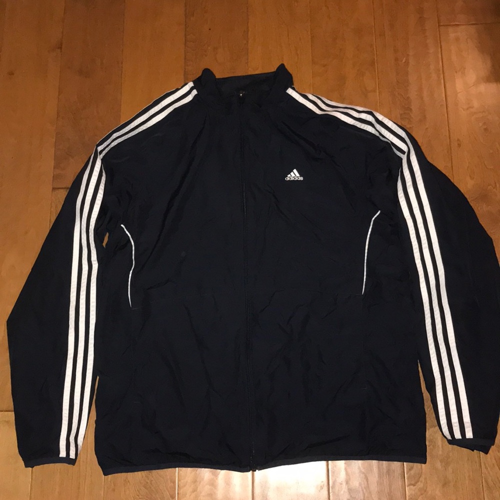 Navy Blue Adidas Windbreaker